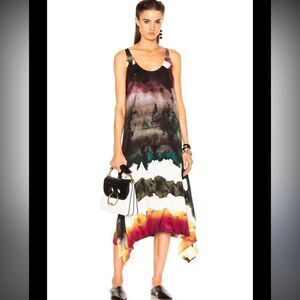 ACNE STUDIOS Saleh Dress Water Dye Pink & Green Large